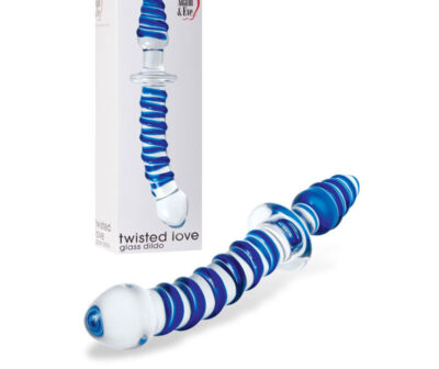 Adam & Eve Twisted Love Glass Dildo